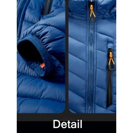 Women's Slim-Fit Waterproof Hooded Jacket - Casual & Stylish, Long Sleeve, Machine Washable for Fall/Winter