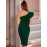 Sophisticated One Shoulder Bodycon Dress - Vibrant Solid Color, Chic Design, Perfect for Formal Occasions, Weddings, and Special Events - Ideal for Ladies, Girls, and Female Fashion Enthusiasts, Womens Clothing