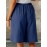 Stylish Slant Pocket Shorts - Elastic Waist, Comfortable, Breathable, Summer & Spring Essential - Women's Elegant Clothing for Casual Occasions